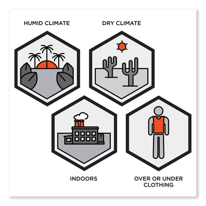 Chill-Its 6230 Standard Phase Change Cooling Vest with Packs, Cotton, Small/Medium, Khaki