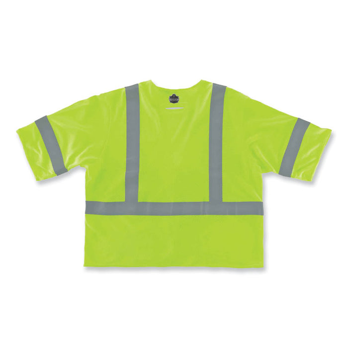 GloWear 8356FRHL Class 3 FR Hook and Loop Safety Vest with Sleeves, Modacrylic, Small/Medium, Lime
