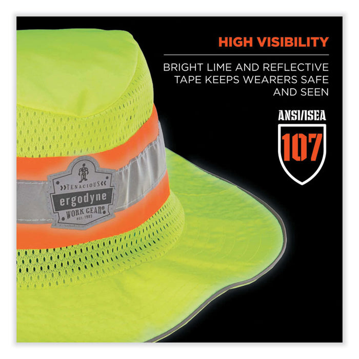 GloWear 8935 Hi-Vis Ranger Sun Hat, Polyester, 2X-Large/3X-Large, Lime