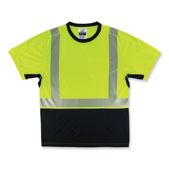 GloWear 8283BK Class 2 Lightweight Performance Hi-Vis T-Shirt, Medium, Lime