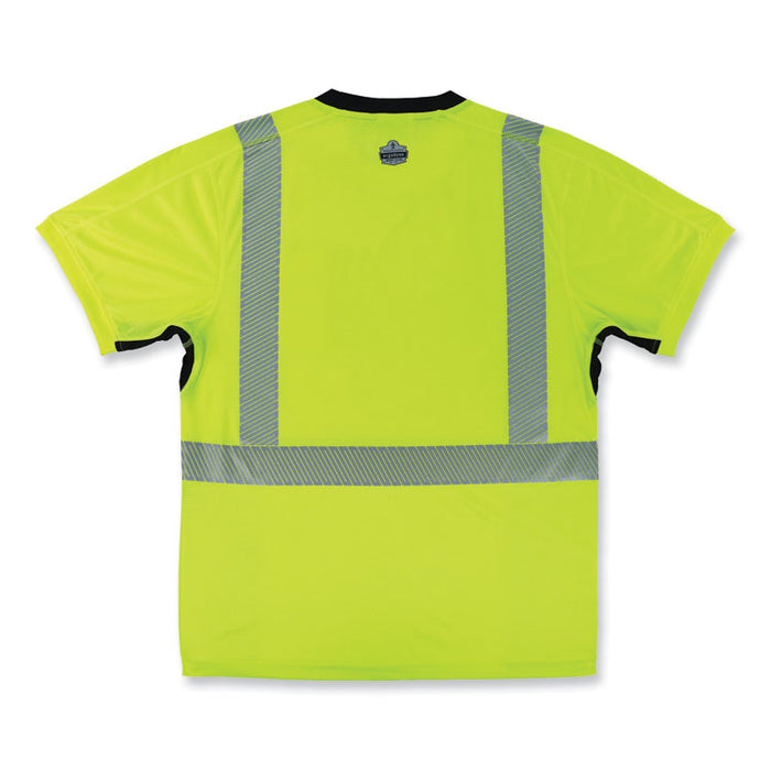 GloWear 8283BK Class 2 Lightweight Performance Hi-Vis T-Shirt, 5X-Large, Lime