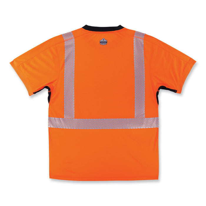 GloWear 8283BK Class 2 Lightweight Performance Hi-Vis T-Shirt, 5X-Large, Orange