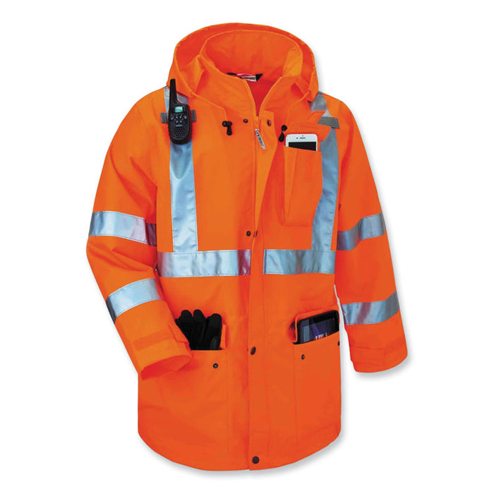 GloWear 8385 Class 3 Hi-Vis 4-in-1 Jacket, Large, Orange