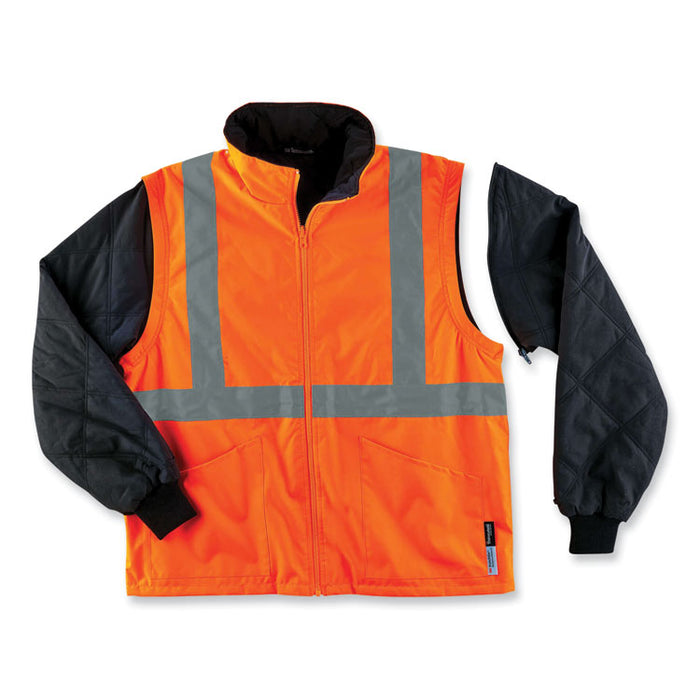 GloWear 8385 Class 3 Hi-Vis 4-in-1 Jacket, 2X-Large, Orange