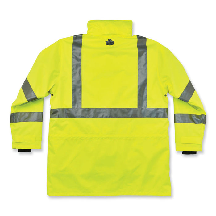 GloWear 8385 Class 3 Hi-Vis 4-in-1 Jacket, 4X-Large, Lime