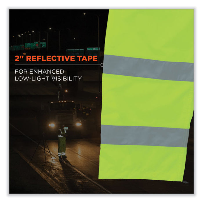 GloWear 8915 Class E Hi-Vis Rain Pants, Medium, Lime