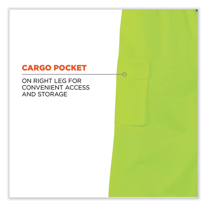GloWear 8915 Class E Hi-Vis Rain Pants, 3X-Large, Lime