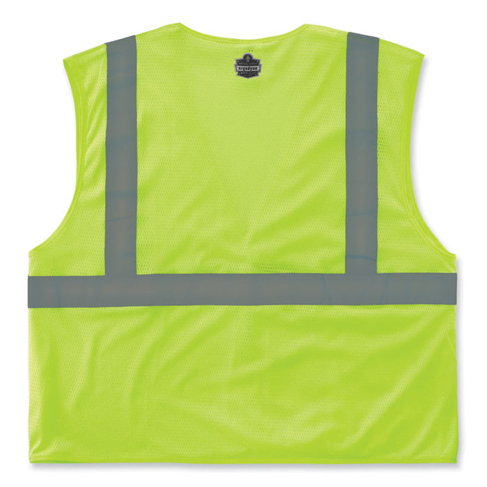 GloWear 8210HL-S Single Size Class 2 Economy Mesh Vest, Polyester, Medium, Lime