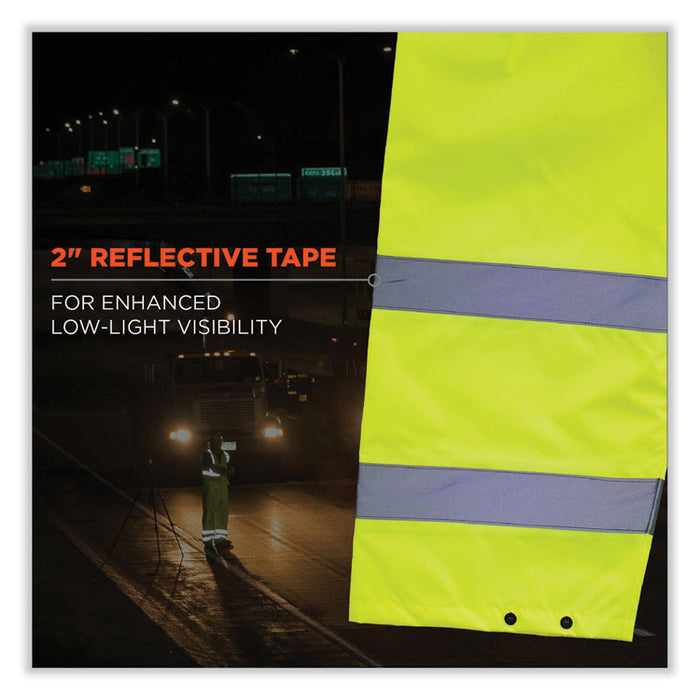 GloWear 8916 Class E Lightweight Hi-Vis Rain Pants, 2X-Large, Lime