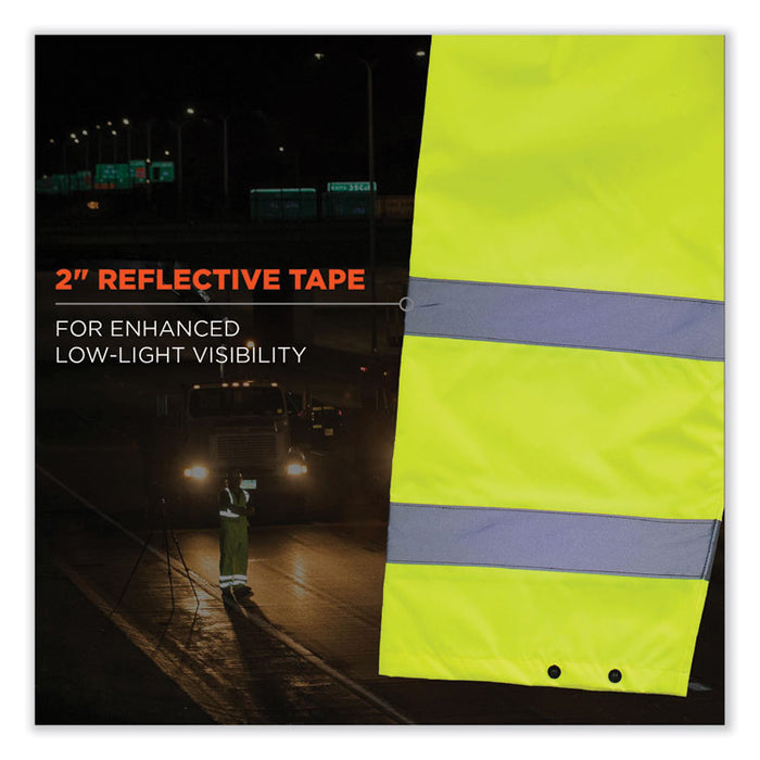GloWear 8916 Class E Lightweight Hi-Vis Rain Pants, 5X-Large, Lime