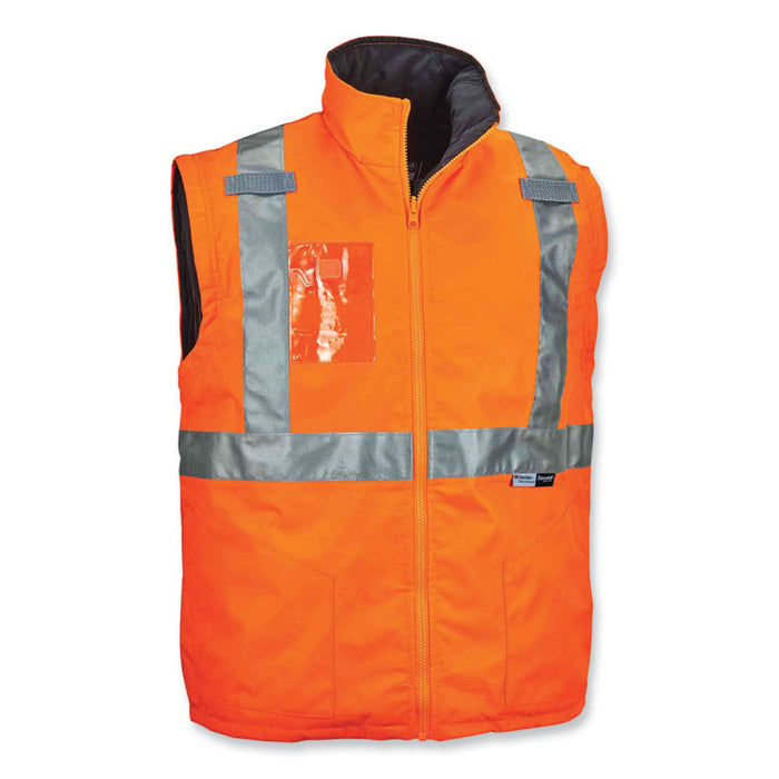 GloWear 8287 Class 2 Hi-Vis Jacket with Removable Sleeves, 4X-Large, Orange
