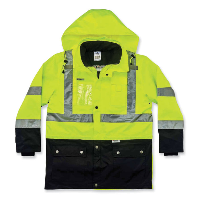 GloWear 8388 Class 3/2 Hi-Vis Thermal Jacket Kit, 2X-Large, Lime
