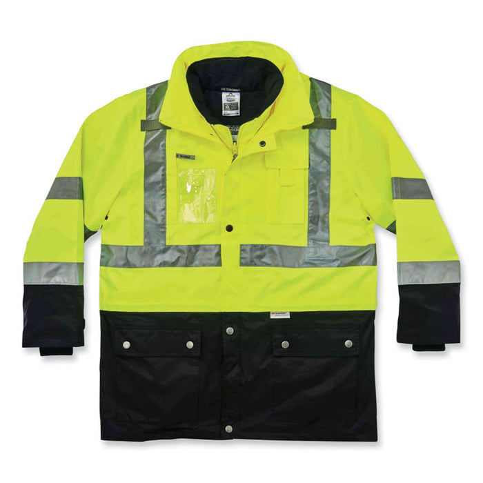 GloWear 8388 Class 3/2 Hi-Vis Thermal Jacket Kit, 2X-Large, Lime