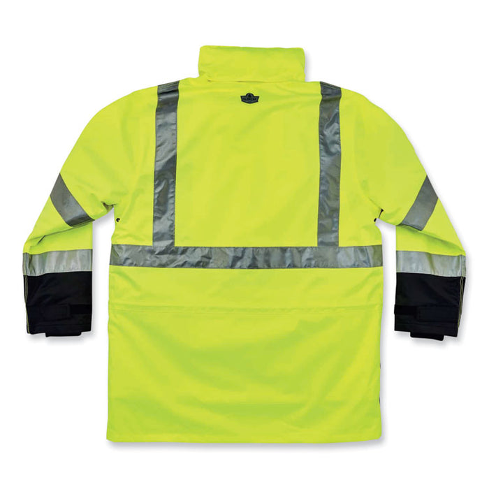 GloWear 8388 Class 3/2 Hi-Vis Thermal Jacket Kit, 4X-Large, Lime
