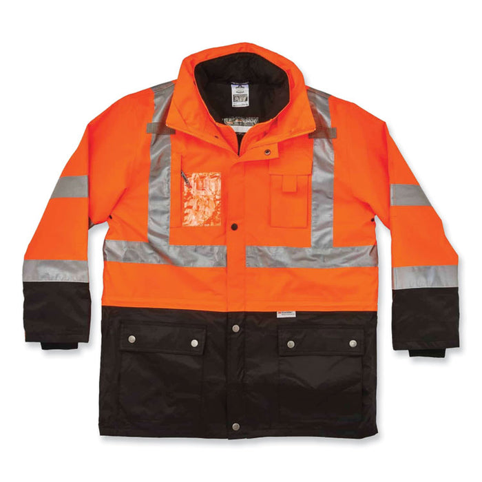GloWear 8388 Class 3/2 Hi-Vis Thermal Jacket Kit, X-Large, Orange