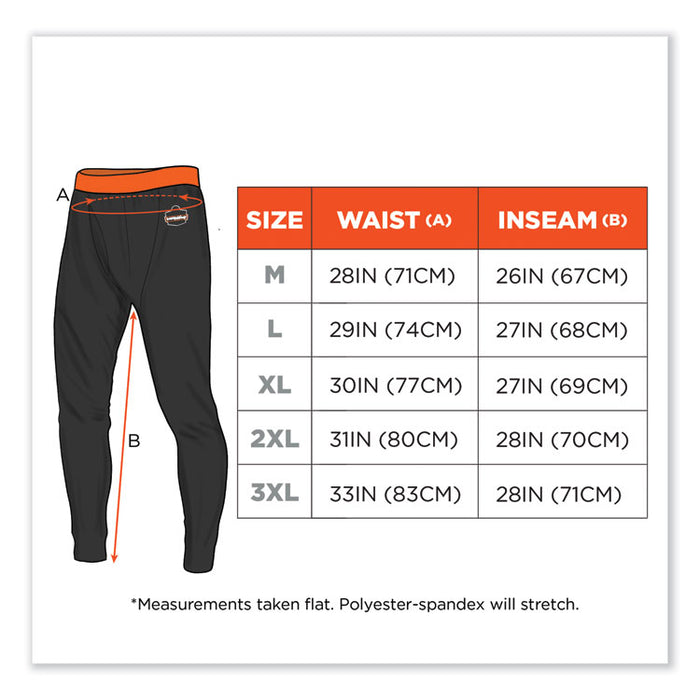 N-Ferno 6481 Lightweight Base Layer Pants, 2X-Large, Black
