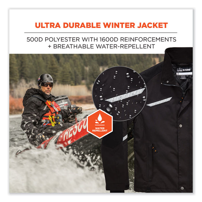 N-Ferno 6466 Thermal Jacket with 500D Nylon Shell, Small, Black