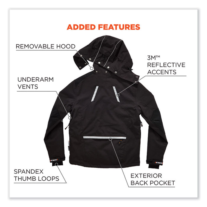 N-Ferno 6466 Thermal Jacket with 500D Nylon Shell, Medium, Black