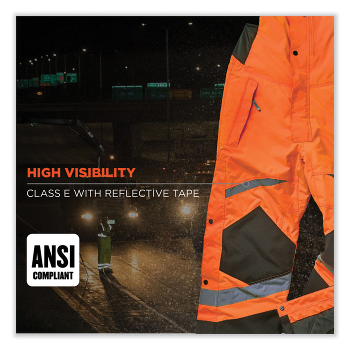 GloWear 8928 Class E Hi-Vis Insulated Bibs, 4X-Large, Orange