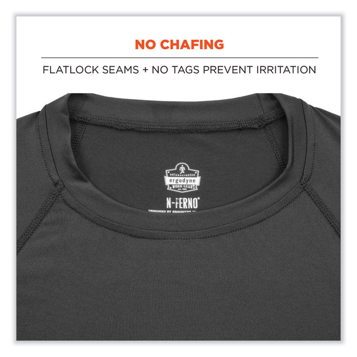 N-Ferno 6436 Long Sleeve Lightweight Base Layer Shirt, X-Large, Black