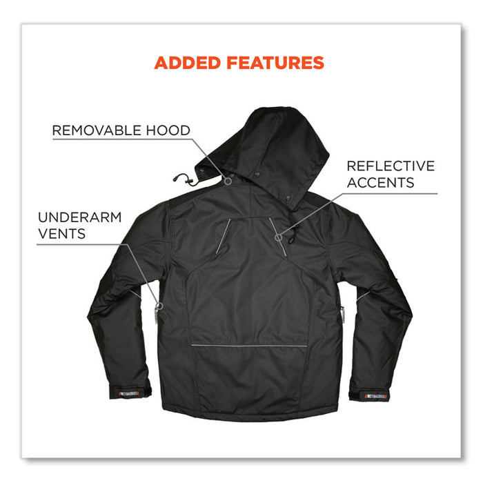 N-Ferno 6467 Winter Work Jacket with 300D Polyester Shell, Large, Black