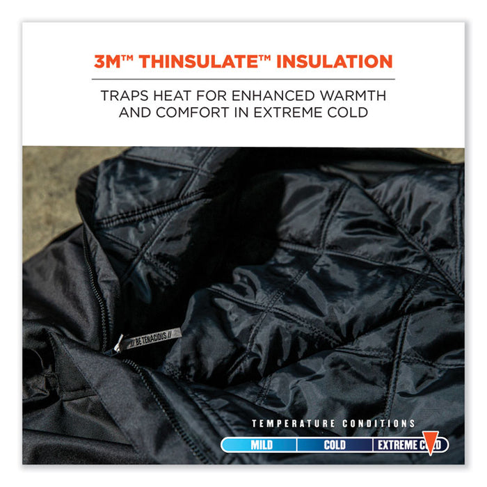 N-Ferno 6471 Thermal Bibs with 500D Nylon Shell, Large, Black