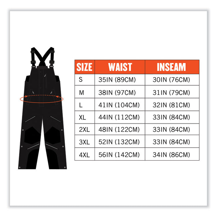 N-Ferno 6472 Thermal Bib with 300D Oxford Shell, 3X-Large, Black