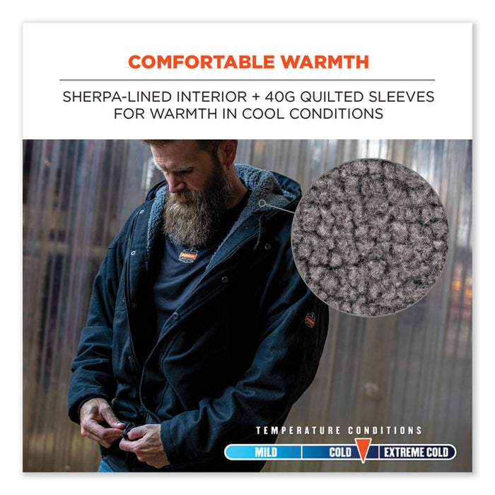 N-Ferno 6468 Duck Canvas Work Jacket, 2X-Large, Black