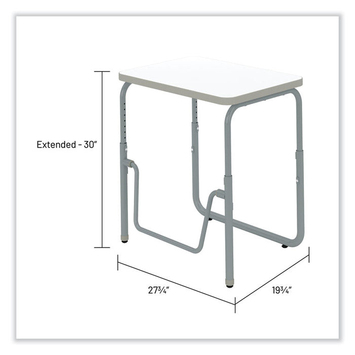 AlphaBetter 2.0 Height-Adjust Student Desk with Pendulum Bar, 27.75 x 19.75 x 22 to 30, Dry Erase