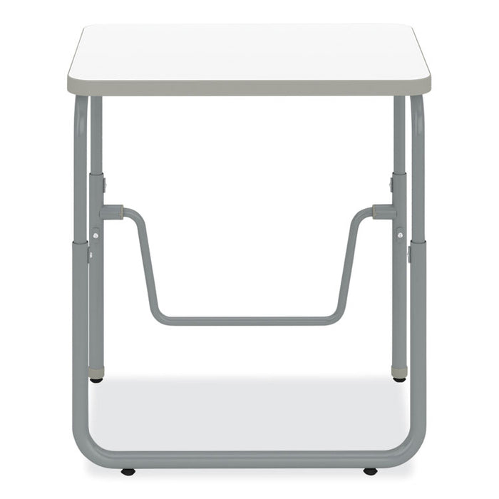 AlphaBetter 2.0 Height-Adjust Student Desk with Pendulum Bar, 27.75 x 19.75 x 22 to 30, Dry Erase