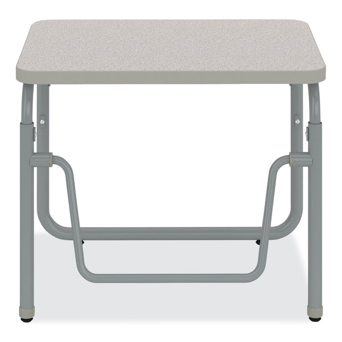 AlphaBetter 2.0 Height-Adjustable Student Desk with Pendulum Bar, 27.75 x 19.75 x 22 to 30, Pebble Gray