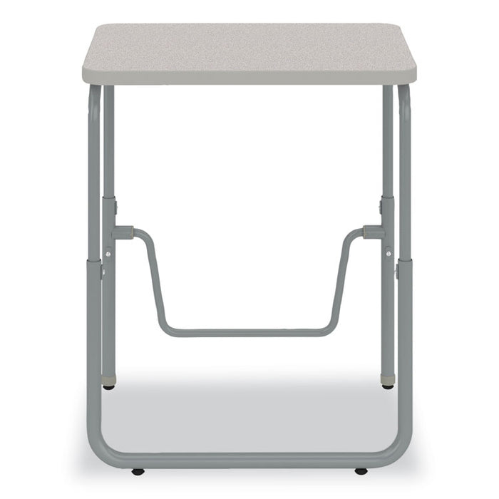 AlphaBetter 2.0 Height-Adjustable Student Desk with Pendulum Bar, 27.75 x 19.75 x 22 to 30, Pebble Gray