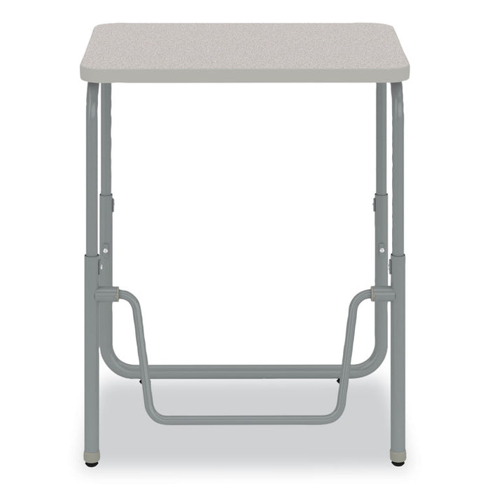 AlphaBetter 2.0 Height-Adjustable Student Desk with Pendulum Bar, 27.75 x 19.75 x 22 to 30, Pebble Gray