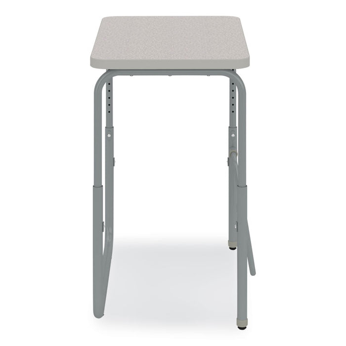 AlphaBetter 2.0 Height-Adjustable Student Desk with Pendulum Bar, 27.75 x 19.75 x 22 to 30, Pebble Gray