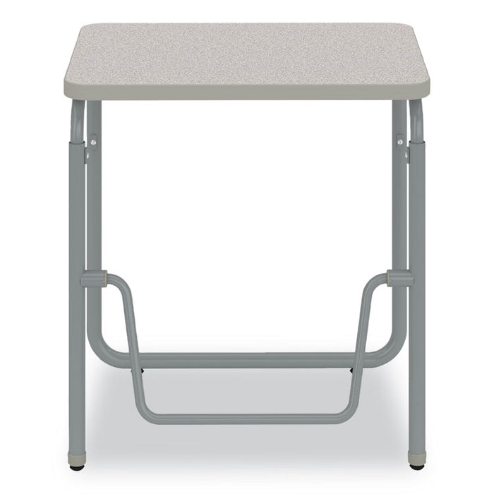 AlphaBetter 2.0 Height-Adjustable Student Desk with Pendulum Bar, 27.75" x 19.75" x 29" to 43", Pebble Gray