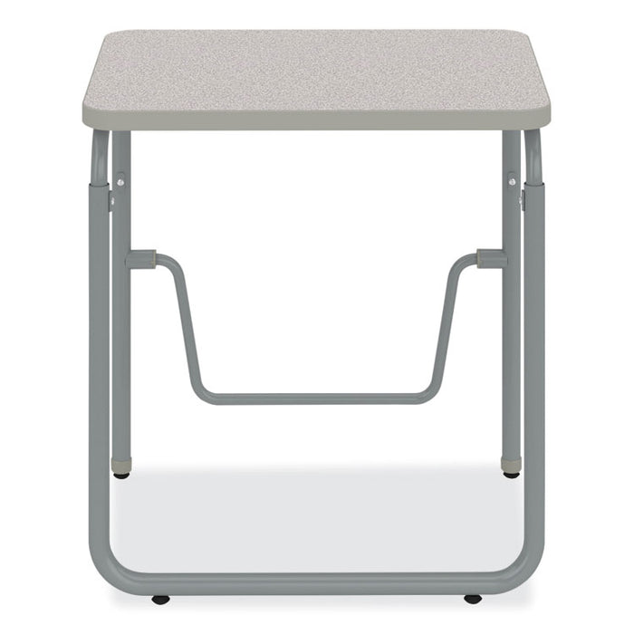AlphaBetter 2.0 Height-Adjustable Student Desk with Pendulum Bar, 27.75" x 19.75" x 29" to 43", Pebble Gray
