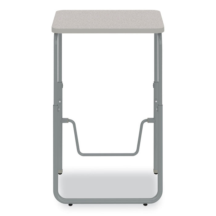 AlphaBetter 2.0 Height-Adjustable Student Desk with Pendulum Bar, 27.75" x 19.75" x 29" to 43", Pebble Gray