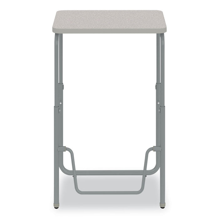 AlphaBetter 2.0 Height-Adjustable Student Desk with Pendulum Bar, 27.75" x 19.75" x 29" to 43", Pebble Gray