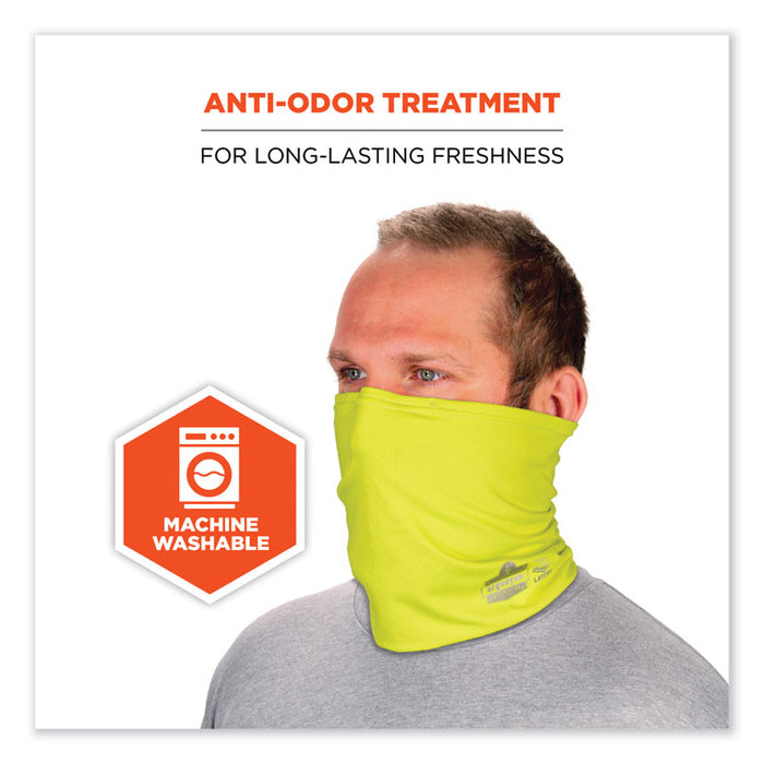 Chill-Its 6489 2-Layer Cooling Performance Knit Multi-Band, Polyester/Spandex, Small/Medium, Hi-Vis Lime