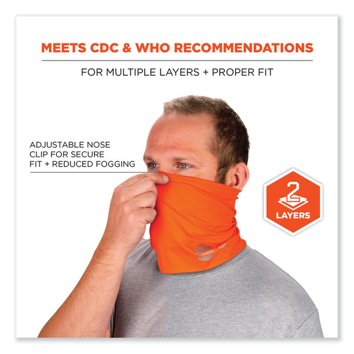 Chill-Its 6489 2-Layer Cooling Performance Knit Multi-Band, Polyester/Spandex, Large/X-Large, Hi-Vis Orange