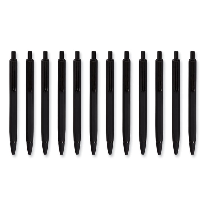 Cambria Soft Touch Mechanical Pencil, 0.7 mm, HB (#2), Black Lead, Black Barrel, 12/Pack