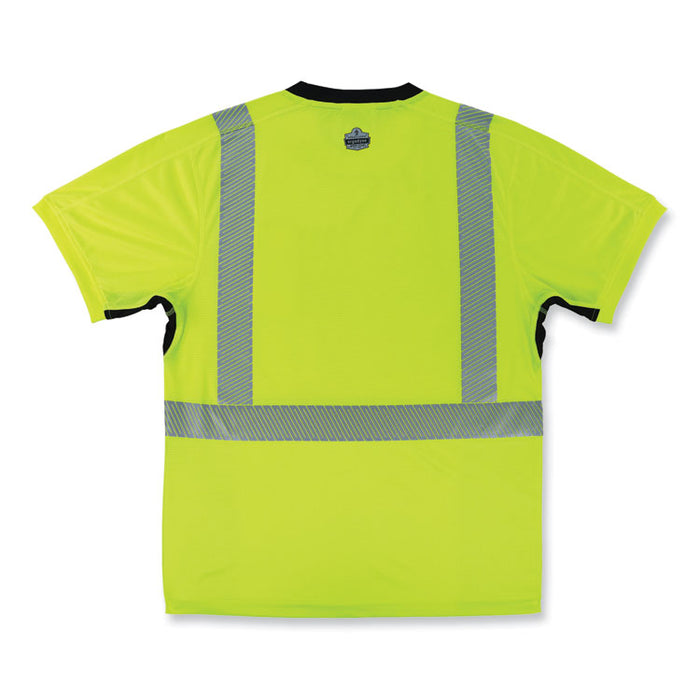 GloWear 8283BK Class 2 Lightweight Performance Hi-Vis T-Shirt, Small, Lime