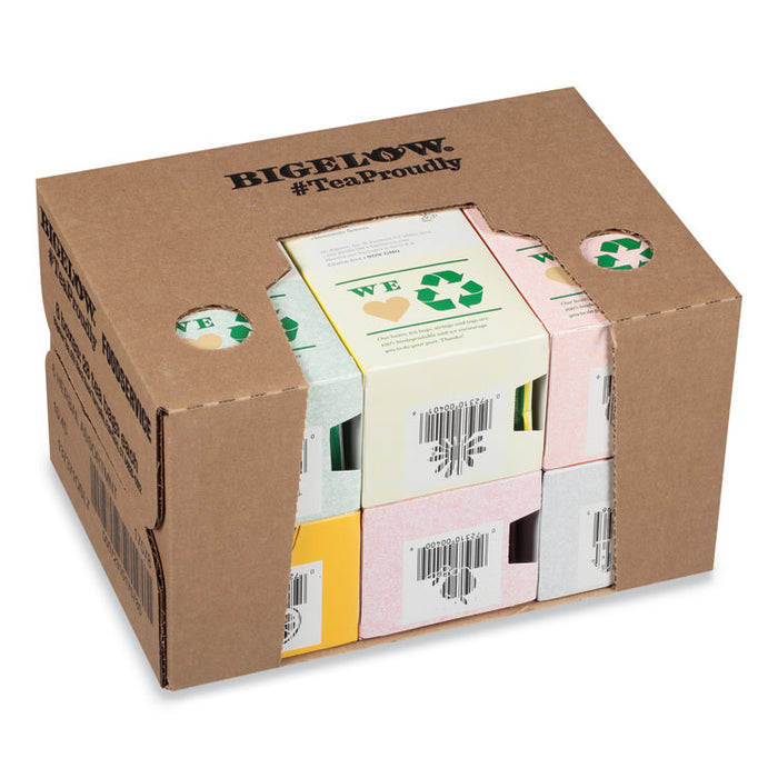 Assorted Herbal Tea Bags, Six Flavors, 28/Box, 168/Carton