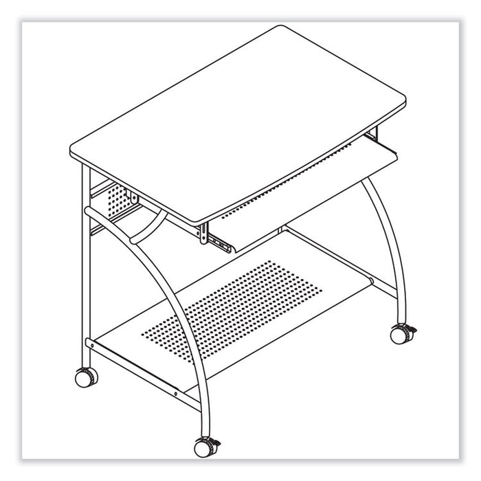 Eastwinds Series Argo PC Workstation, 31.5" x 19.75" x 30.25", Anthracite
