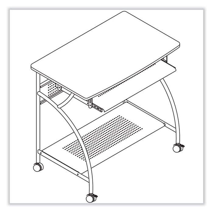 Eastwinds Series Argo PC Workstation, 31.5" x 19.75" x 30.25", Medium Cherry