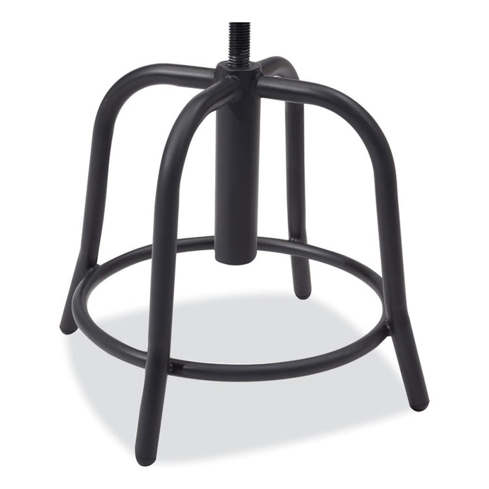 6800 Series Height Adjustable Wood Seat Swivel Stool, Supports Up to 300 lb, 19" to 25" Seat Height, Maple Seat/Black Base