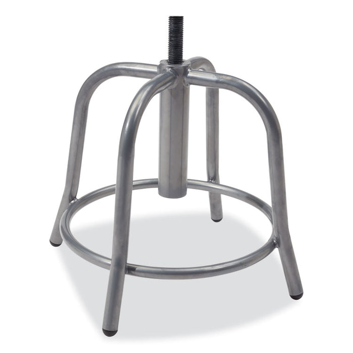 6800 Series Height Adjustable Metal Seat Swivel Stool, Supports Up to 300 lb, 18" to 24" Seat Height, Burgundy Seat/Gray Base