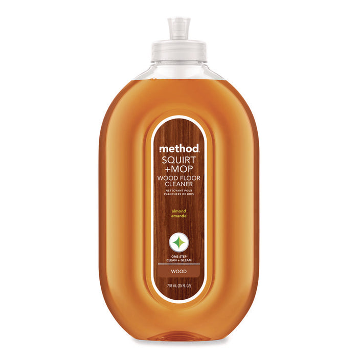 Squirt + Mop Wood Floor Cleaner, Almond Scent, 25 oz Squirt Bottle, 6/Carton