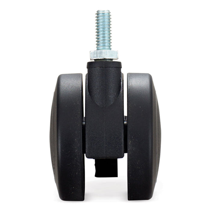 Hard Floor Casters for AlphaBetter Desks, 2.5" Wheel, Black, 4/Set