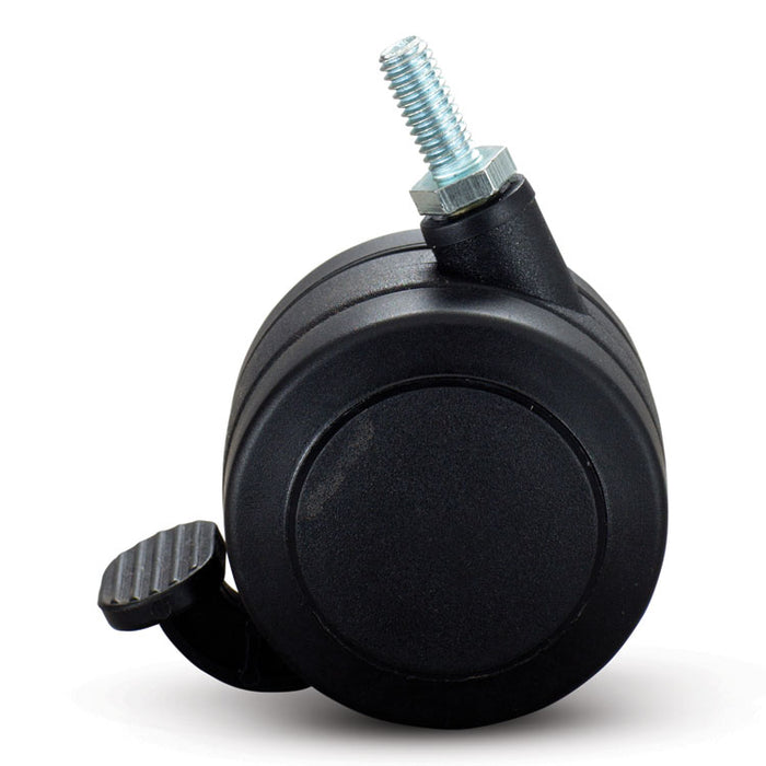 Hard Floor Casters for AlphaBetter Desks, 2.5" Wheel, Black, 4/Set